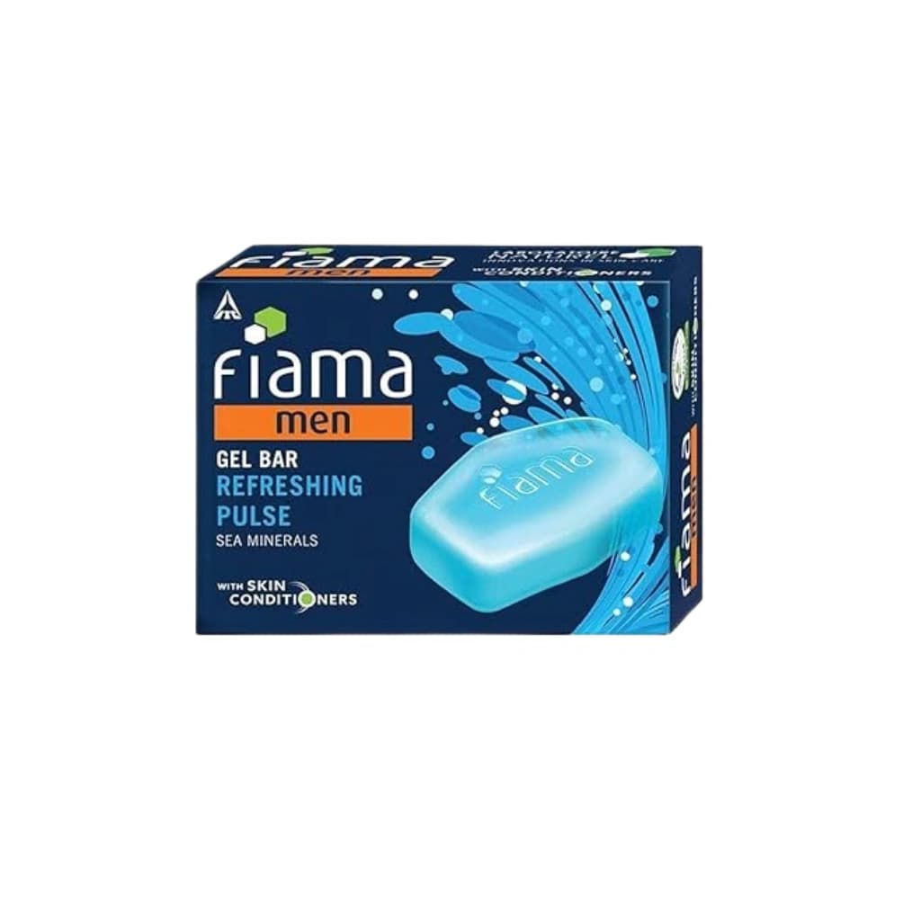 FIAMA MEN REFRESHING PULSE GEL BAR WITH SEA MINERALS & SKIN CONDITIONERS 125G