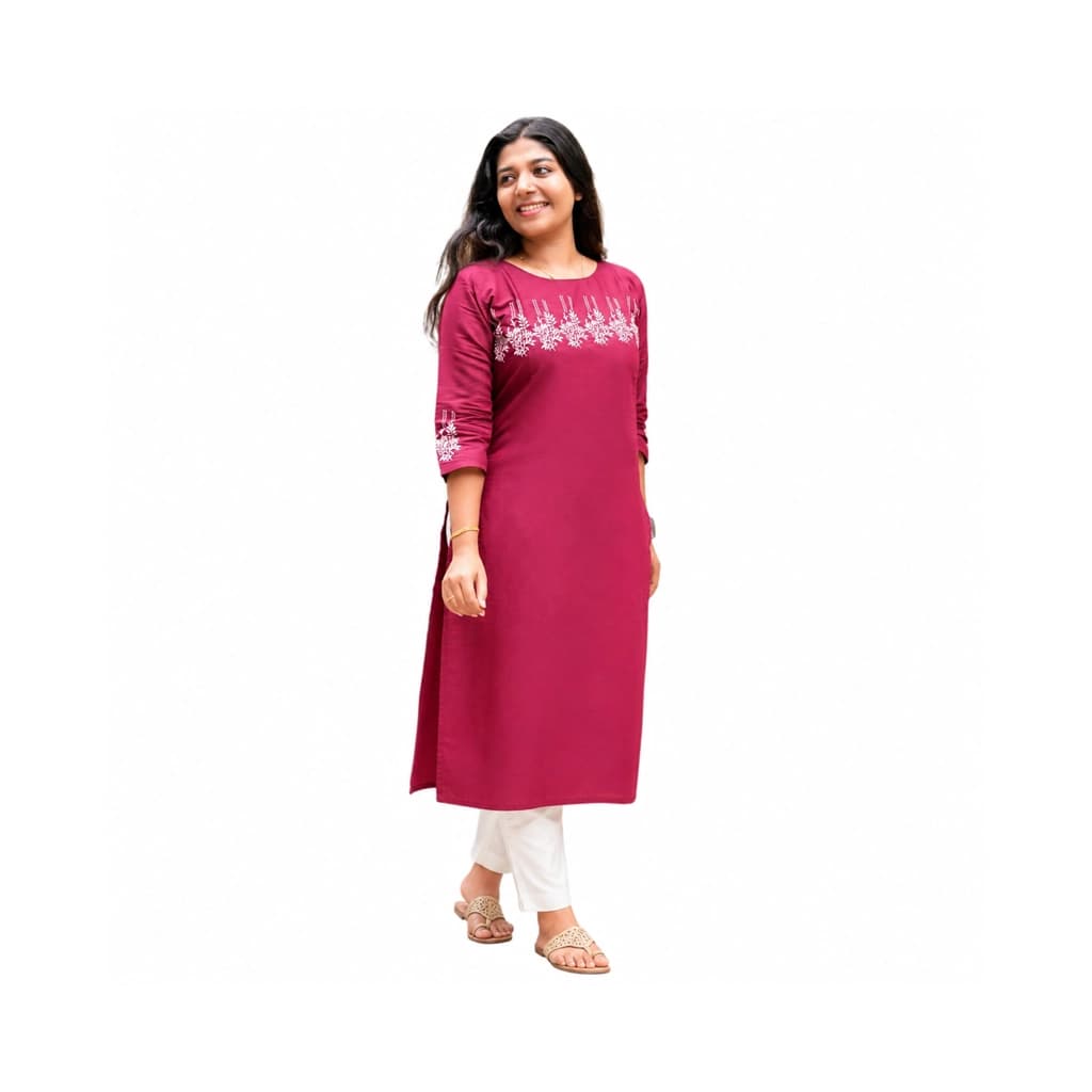 PLUM PETAL KURTI ( WITH LINING )