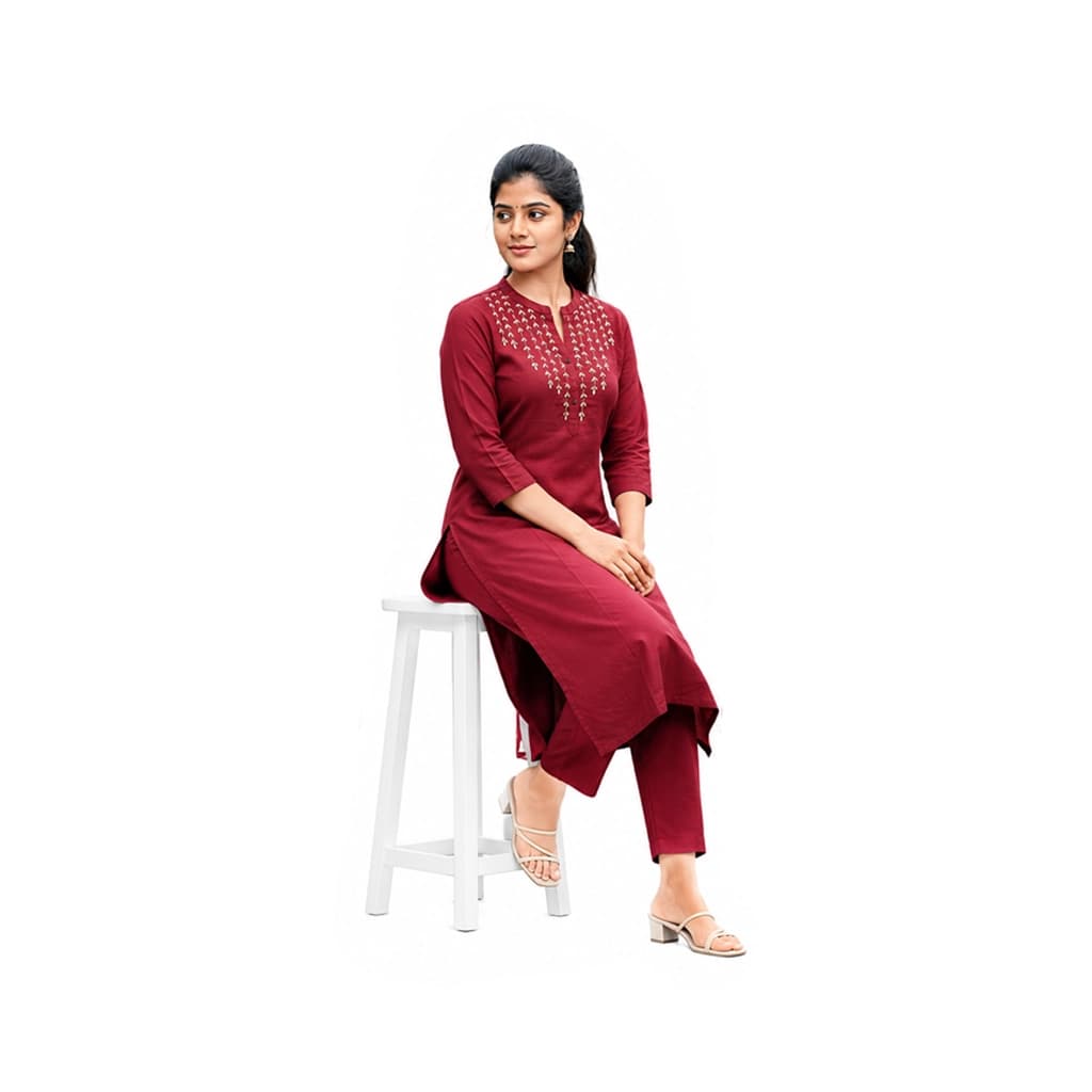 REDDISH MAROON KURTI (WITH LINING)