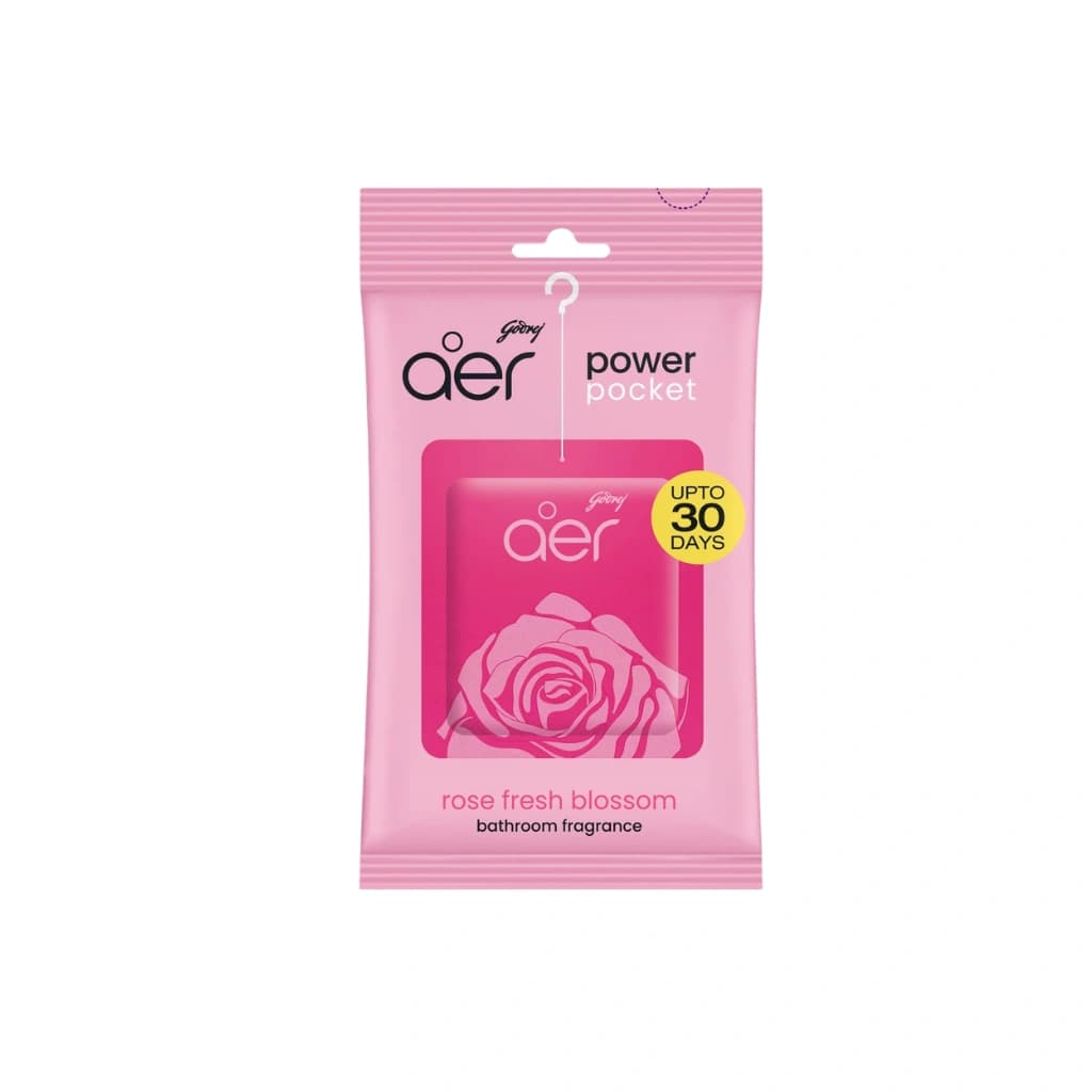 GODREJ AER POWER POCKET ROSE FRESH BLOSSOM BATHROOM FRAGRANCE