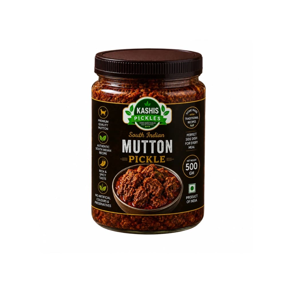 KASHIS SOUTH INDIAN MUTTON PICKLE 500 GM