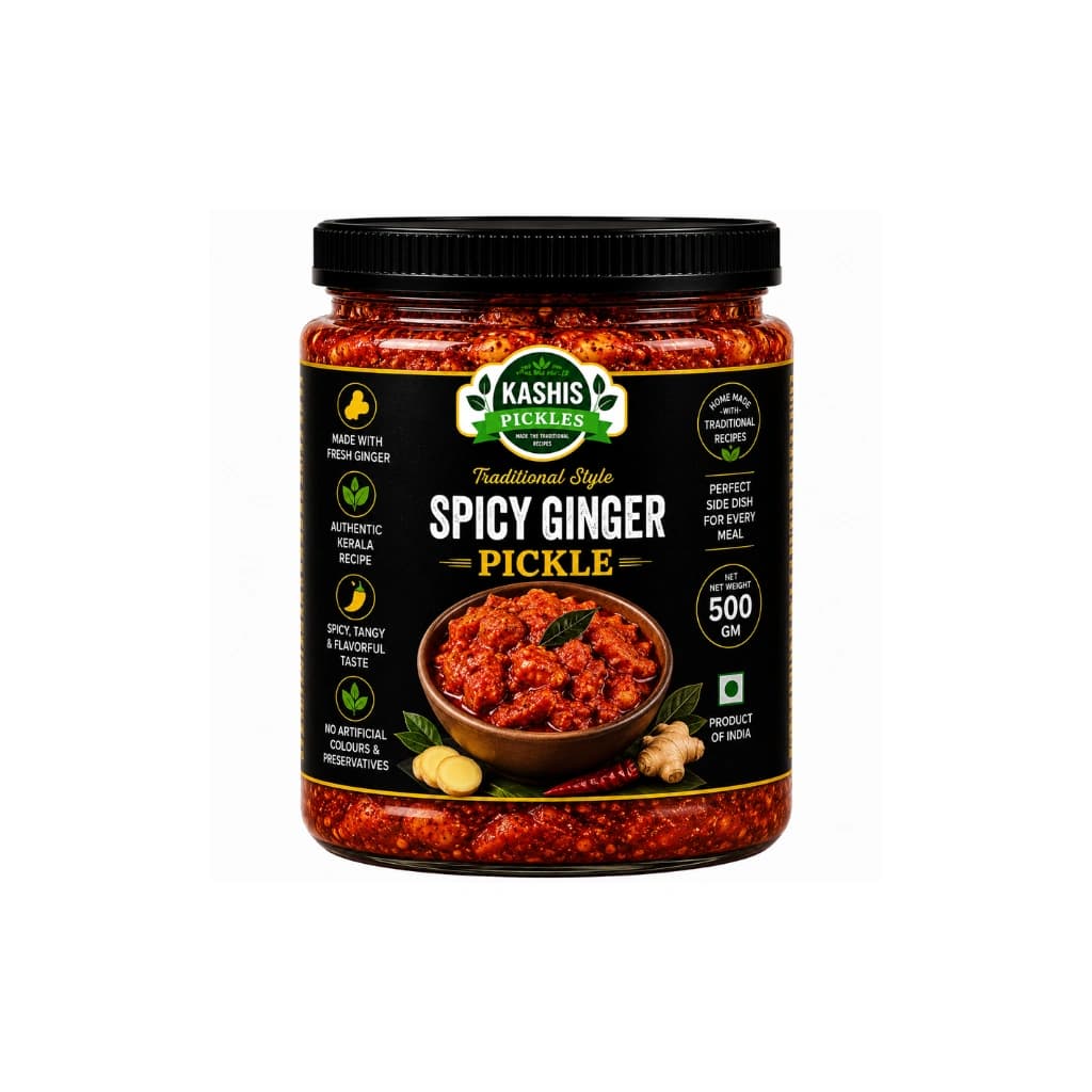 KASHIS SPICY GINGER PICKLE 500 GM