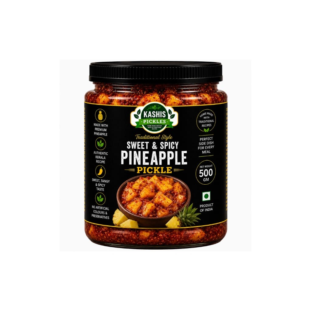 KASHIS SWEET AND SPICY PINEAPPLE PICKLE 500 GM