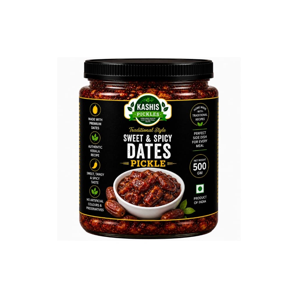 KASHIS SWEET AND SPICY DATES PICKLE 500 GM