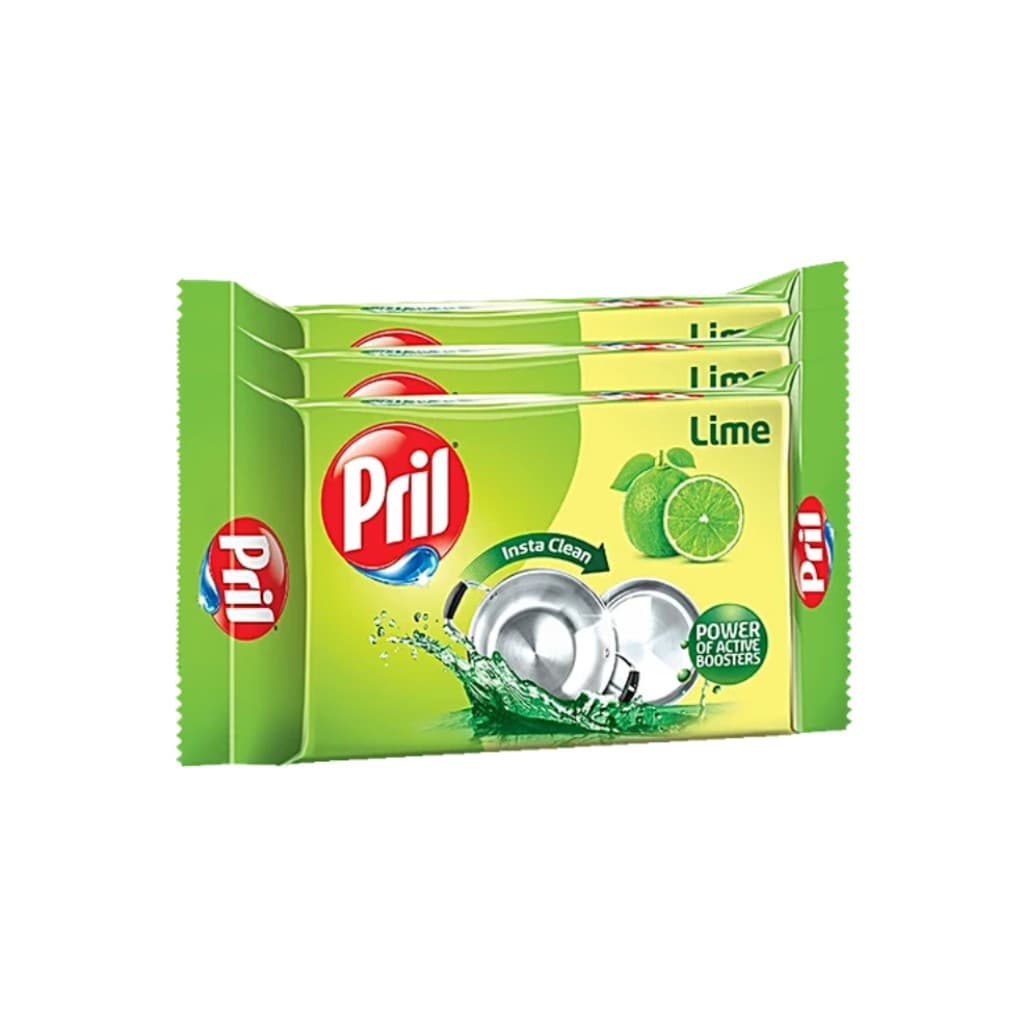 PRIL DISHWASH BAR LIME 400GM X 3