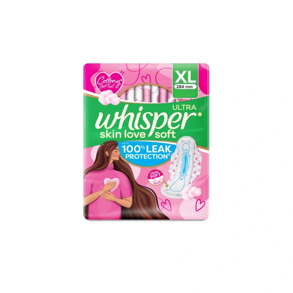WHISPER ULTRA SKIN LOVE SOFT SANITARY PADS FOR WOMEN XL 6 PADS