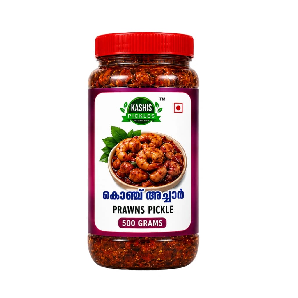 KASHIS PICKLE KERALA STYLE PRAWNS PICKLE 500GM