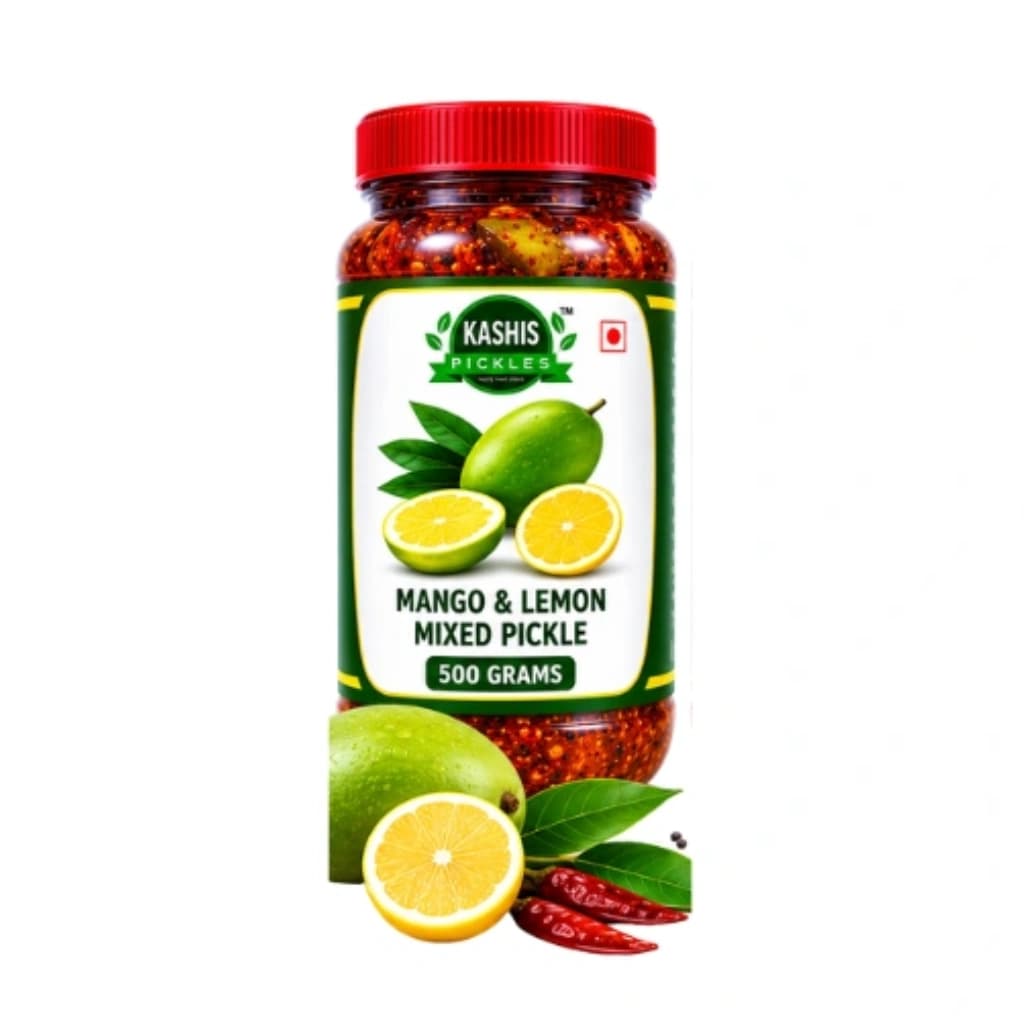 KASHIS MANGO & LEMON MIXED PICKLE 500 GM