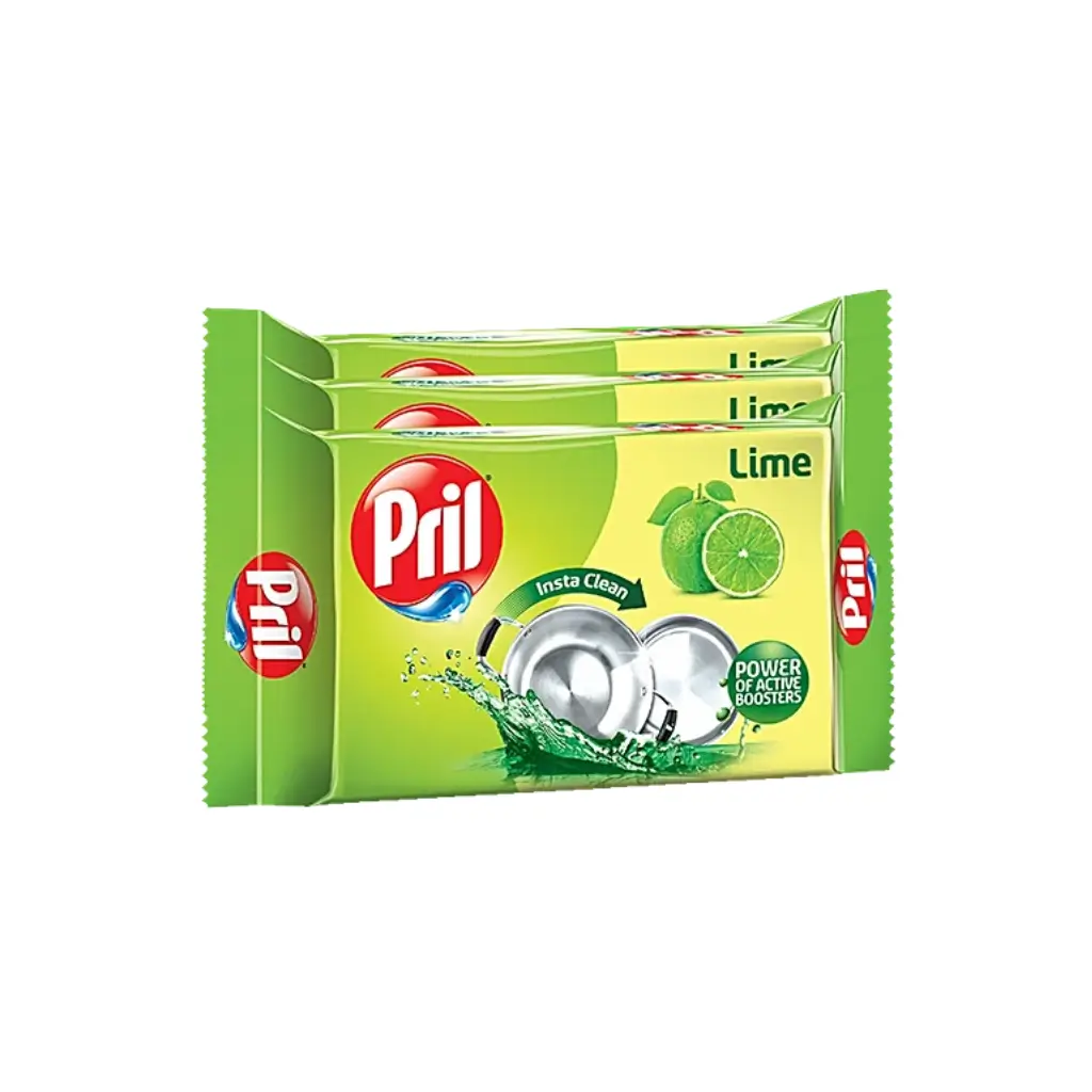 PRIL DISHWASH BAR LIME INSTA CLEAN 200GM SET OF 3