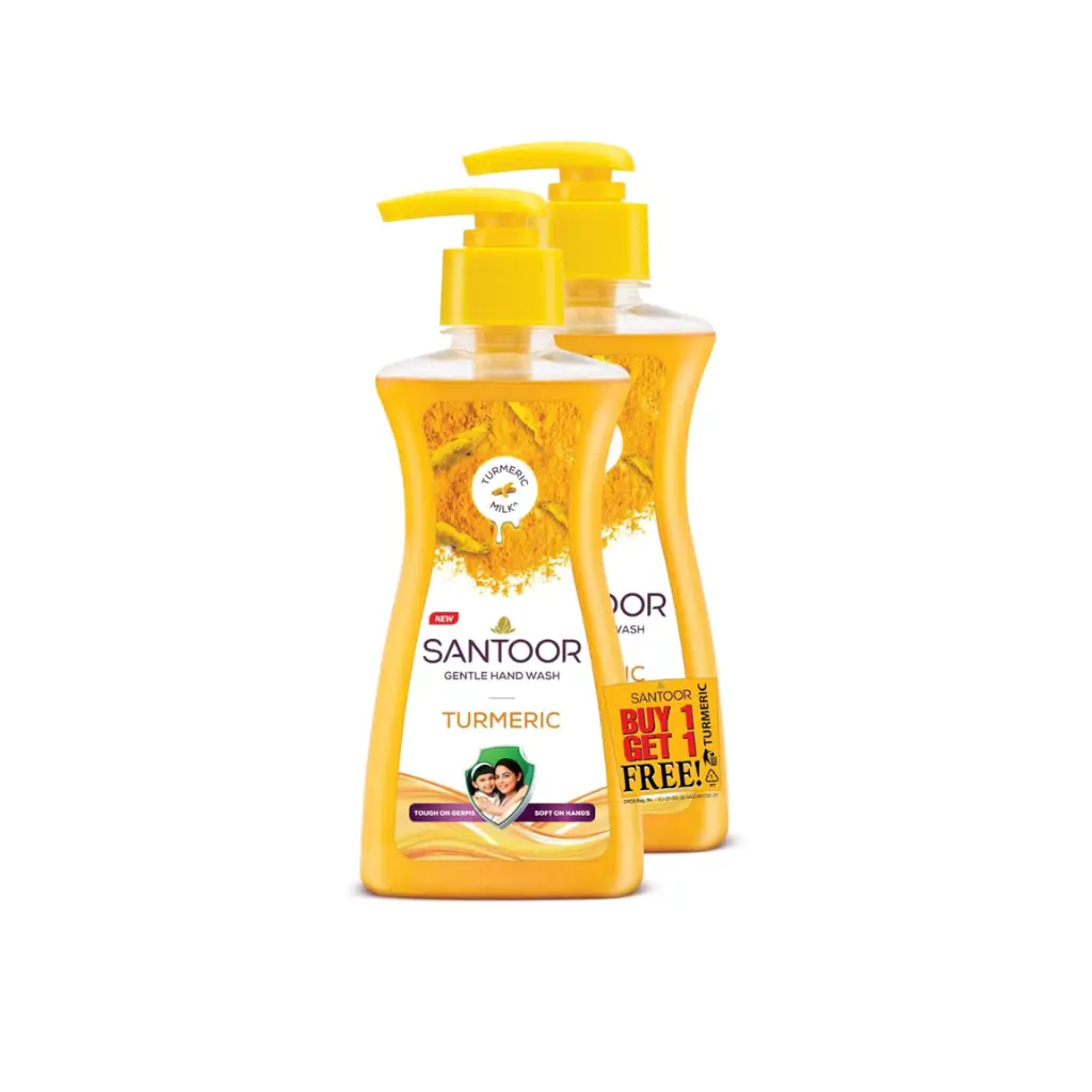 SANTOOR GENTIE HAND WASH TURMERIC 200ML BUY 1 & GET 1 FREE