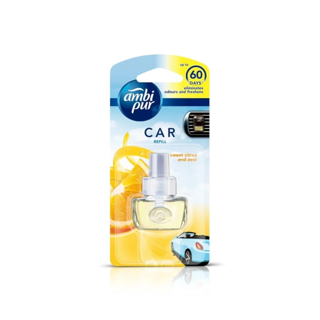 AMBIPUR CAR AIR FRESHENER REFILL SWEET CITRUS & ZEST 7.5 ML