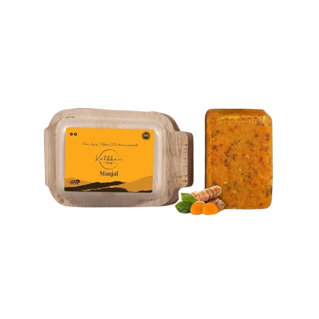 GO ORGANICS KALKKAN MUSK TURMERIC HERBAL SCRUB SOAP 100G PACK OF 3