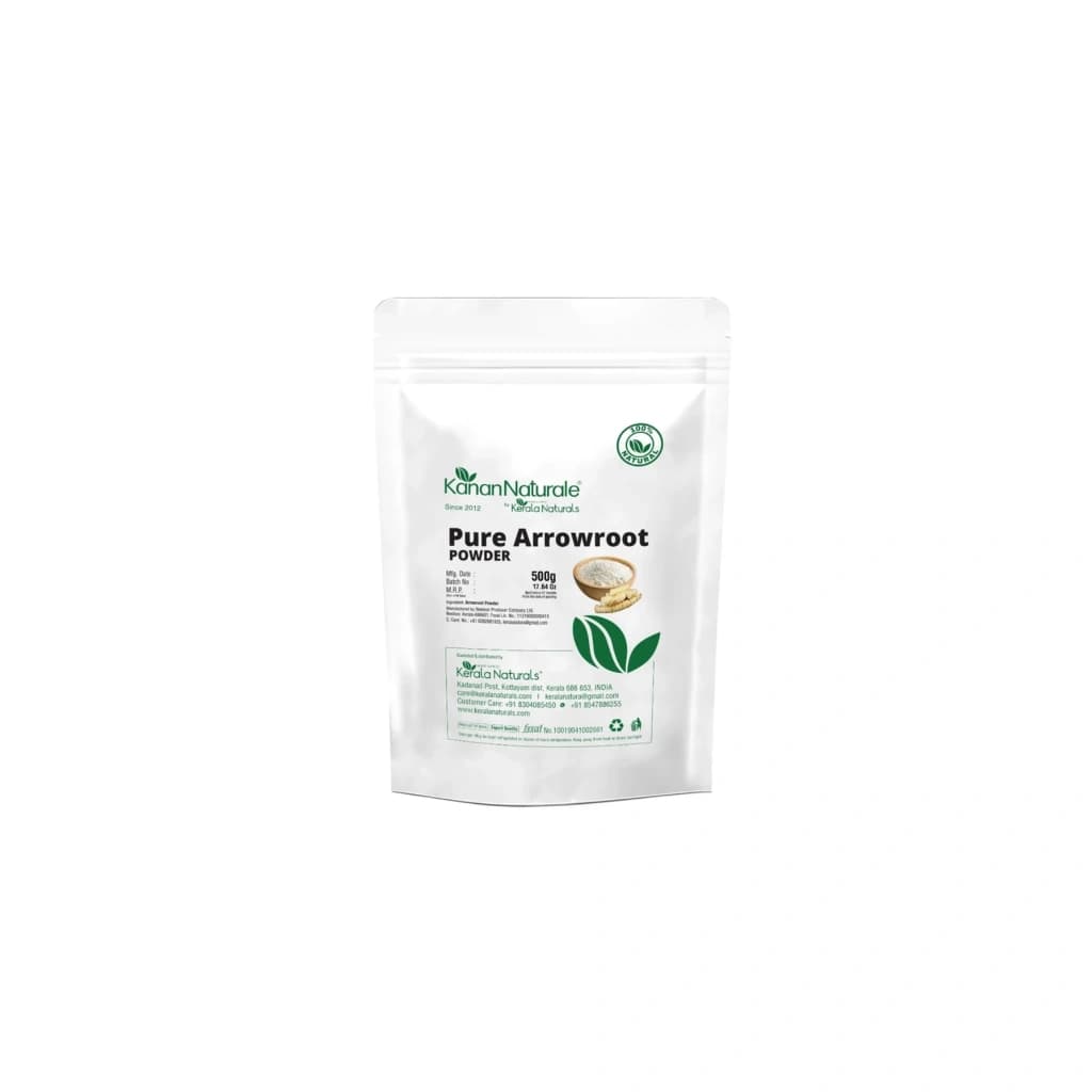 KERALA NATURALS PURE ARROWROOT POWDER 500 GM
