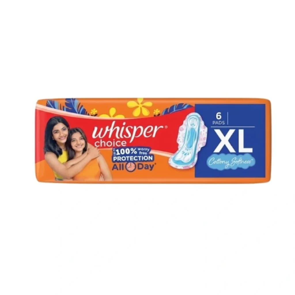 WHISPER CHOICE XL COTTONY SOFTNESS 6s