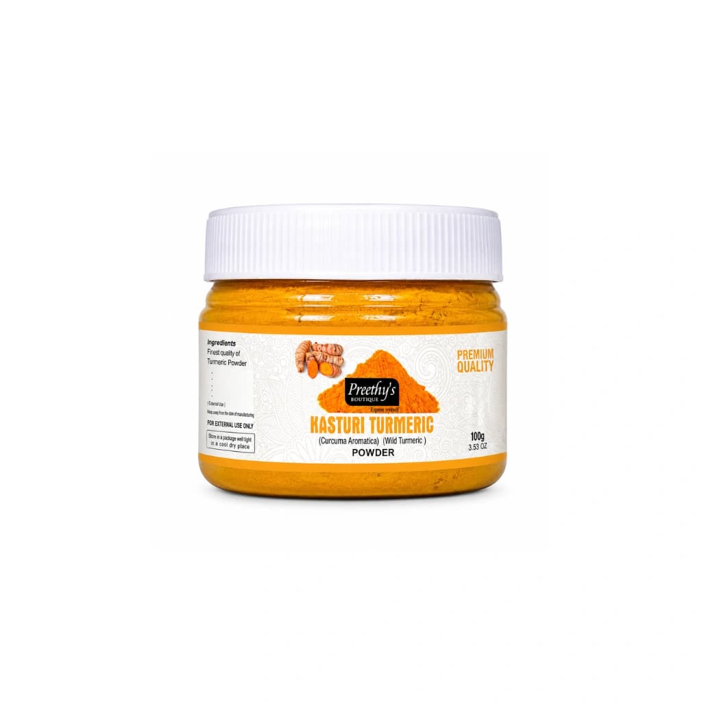 PREETHY'S BOUTIQUE WILD TURMERIC POWDER ( KASTURI TURMERIC ) 100 GM