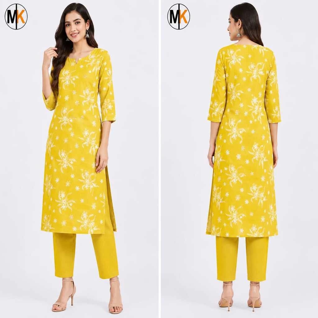 MK FABRICS - TOP YELLOW COLOUR PREMIUM