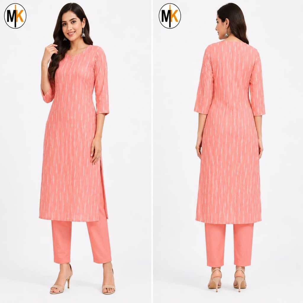 MK FABRICS TOP ROSE COLOUR PREMIUM DRESS