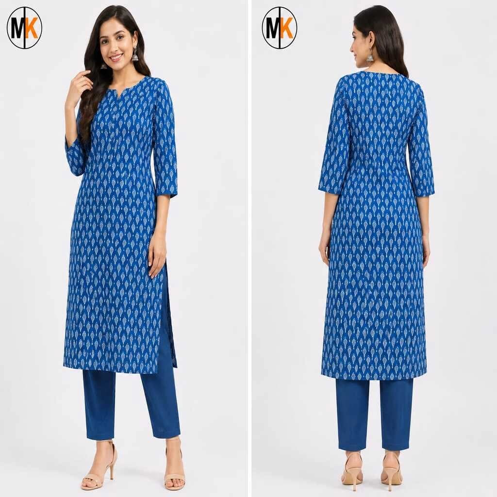 MK- FABRICS - TOP - BLUE COLOUR - PREMIUM DRESS