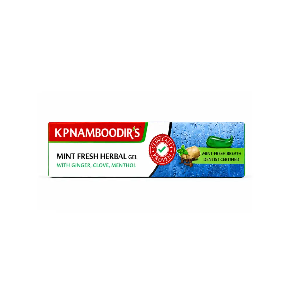 K P NAMBOODIRI'S MINT FRESH HERBAL GEL WITH GINGER CLOVE MENTHOL 150GM