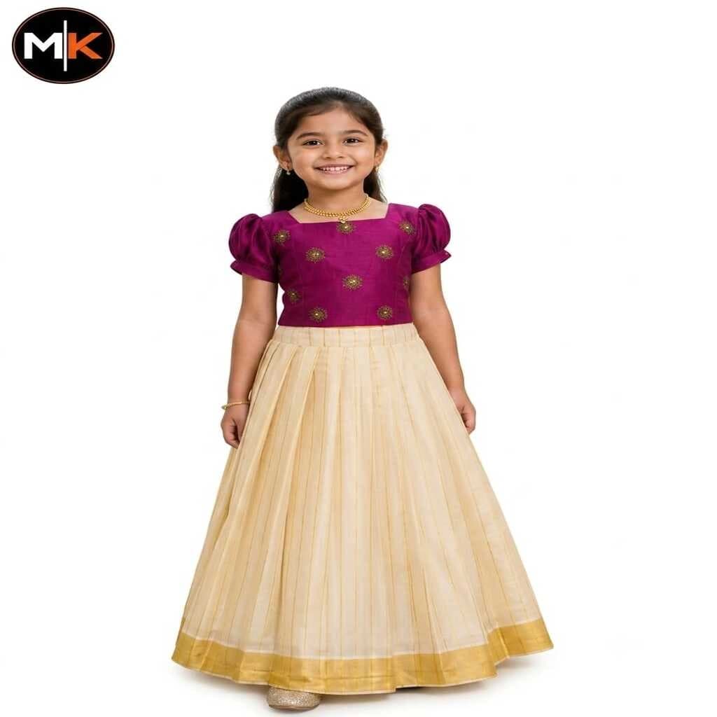 MK FABRICS TRADITIONAL WEAR SILK SET