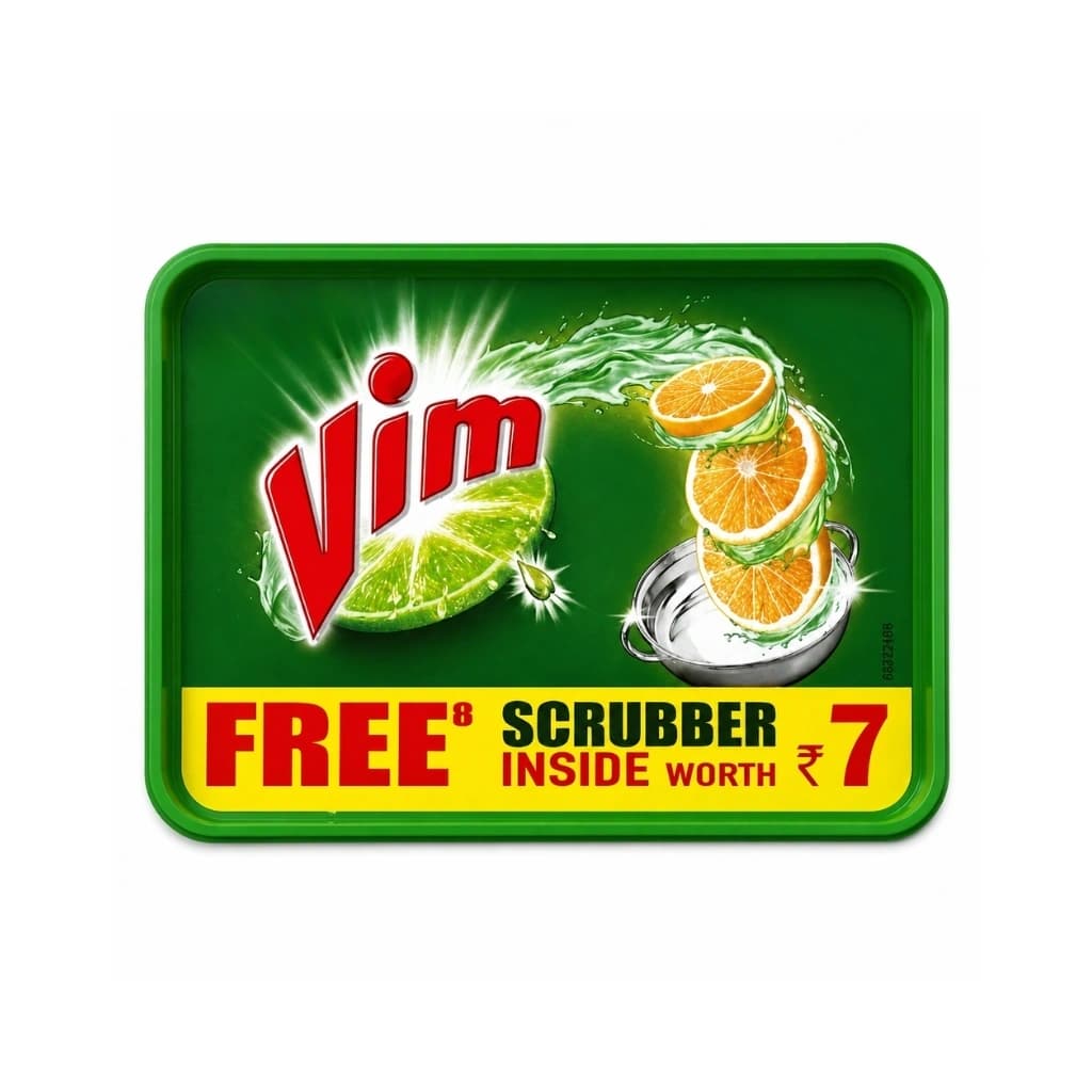 Vim Dishwash Bar Lemon Tub, With Power Of 100 Lemon - 250gm