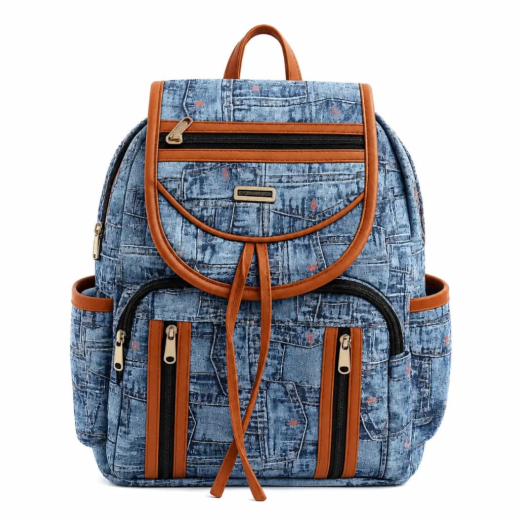 SPLASH DENIM PRINTED LADIES BACKPACK