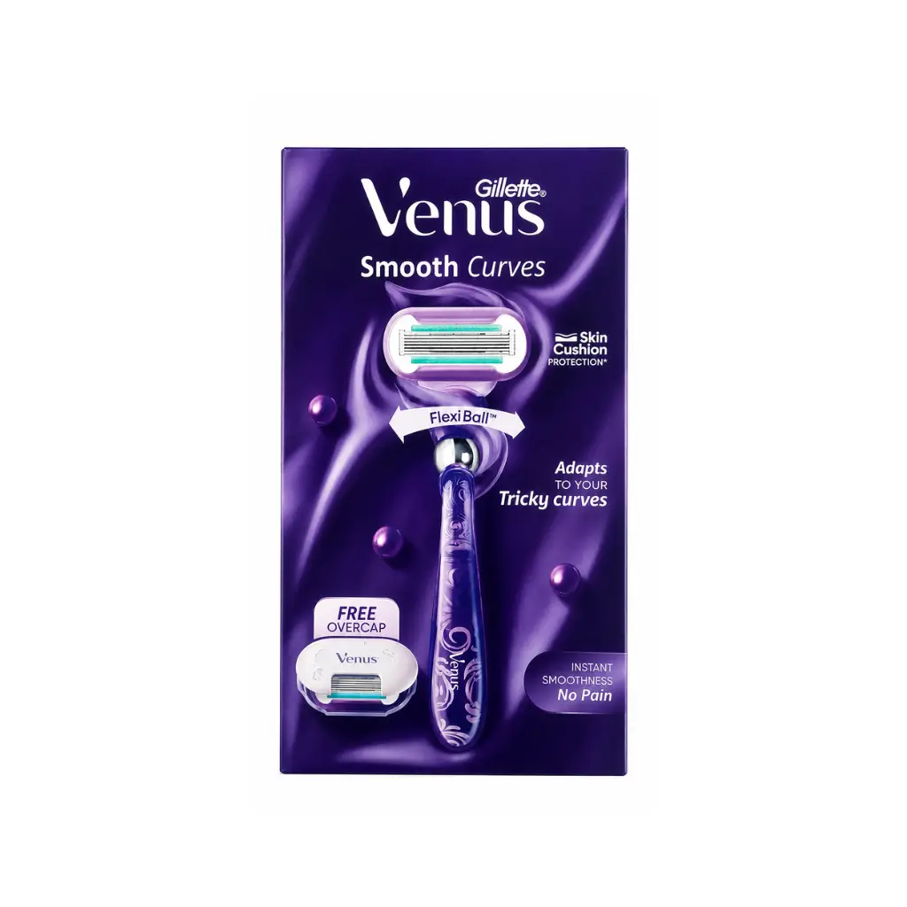 GILLETTE VENUS SMOOTH CURVES FLEXI BALL HAIR REMOVAL RAZOR FOR WOMEN 1 RAZOR