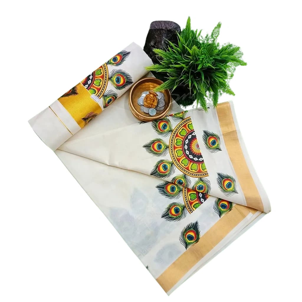 SN Onakodi Cotton Saree with Mural Print 4