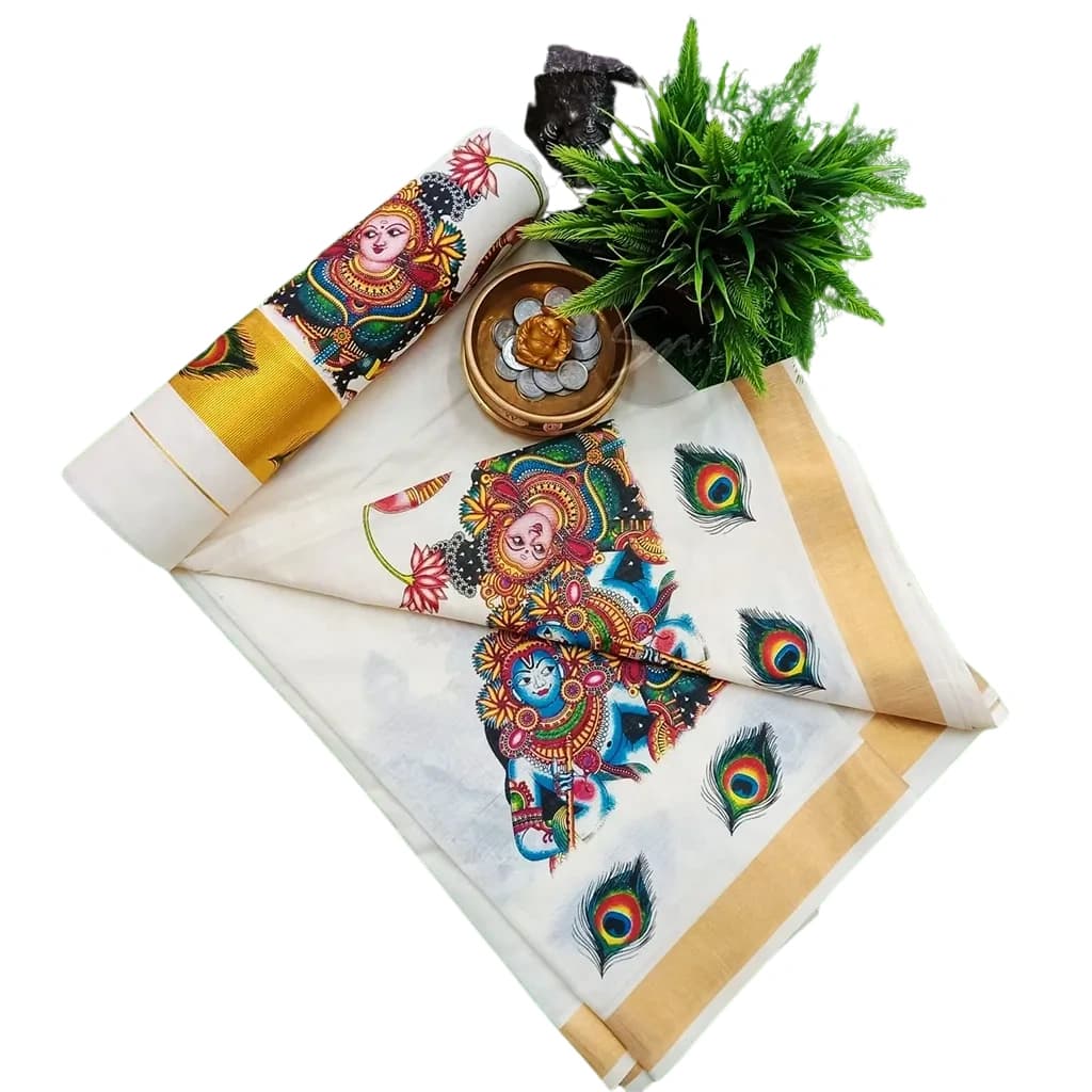 SN Onakodi Cotton Saree with Mural Print 2