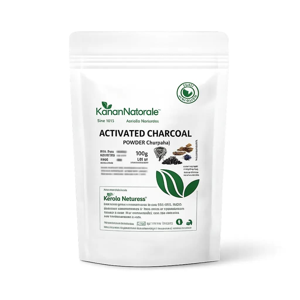 KERALA NATURALS - ACTIVATED CHARCOAL FROM RICE HUSK 100 GM