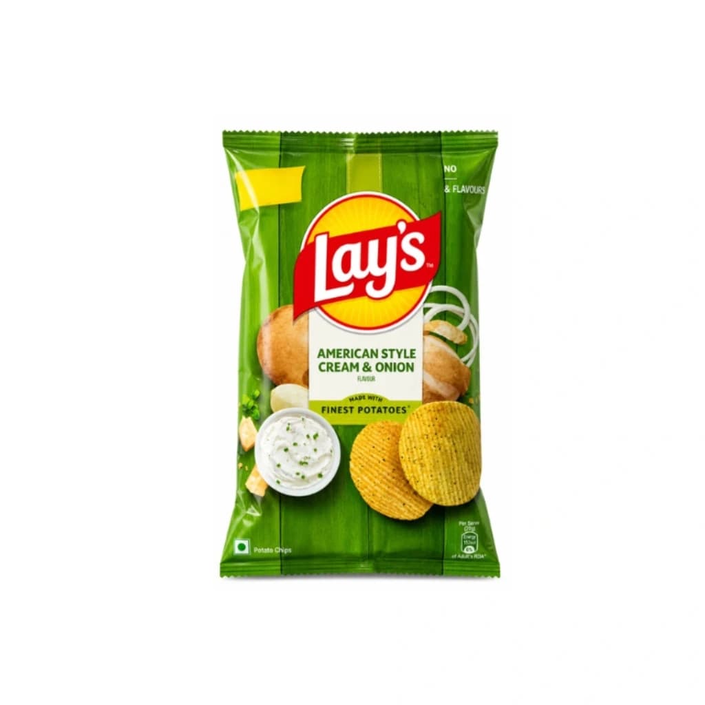 LAYS POTATO CHIPS AMERICAN STYLE CREAM & ONION FLAVOUR 75 GM