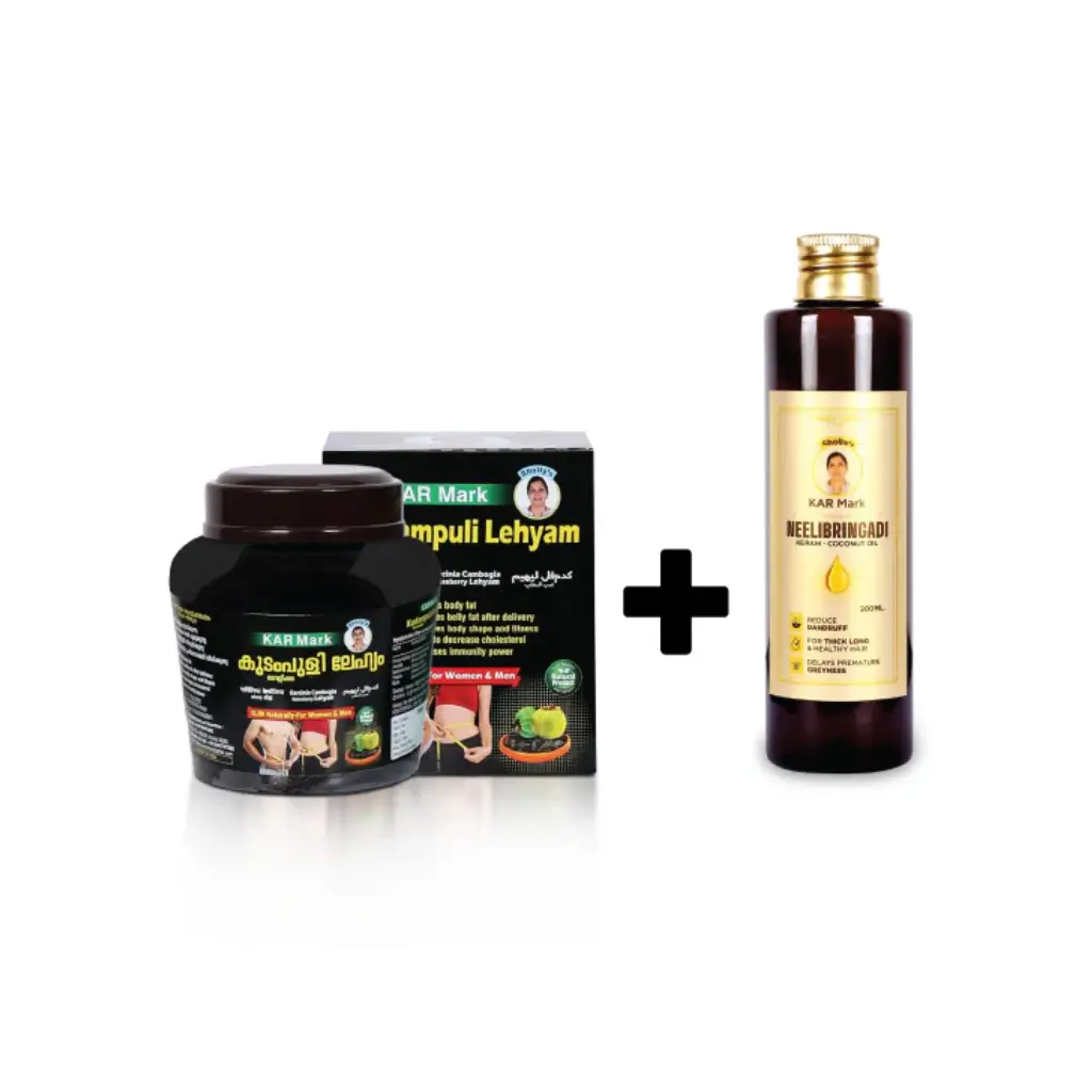 KUDAMPULI LEHYAM (500G) + NEELIBRINGADI COCONUT OIL (100ML)