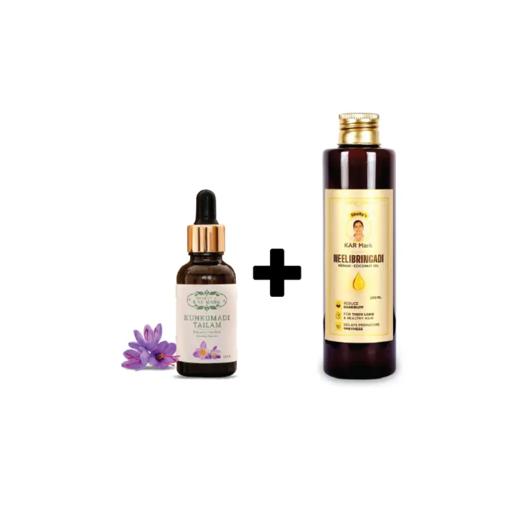 PREMIUM KUMKUMADI THAILAM (15ML) + NEELIBRINGADI COCONUT OIL (100ML)