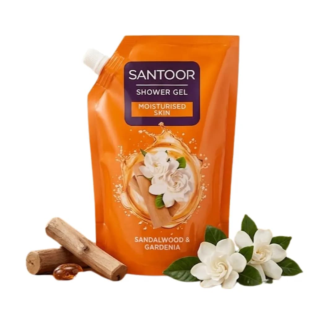 SANTOOR SHOWER GEL SANDAL WOOD & GARDENIA 400 ML