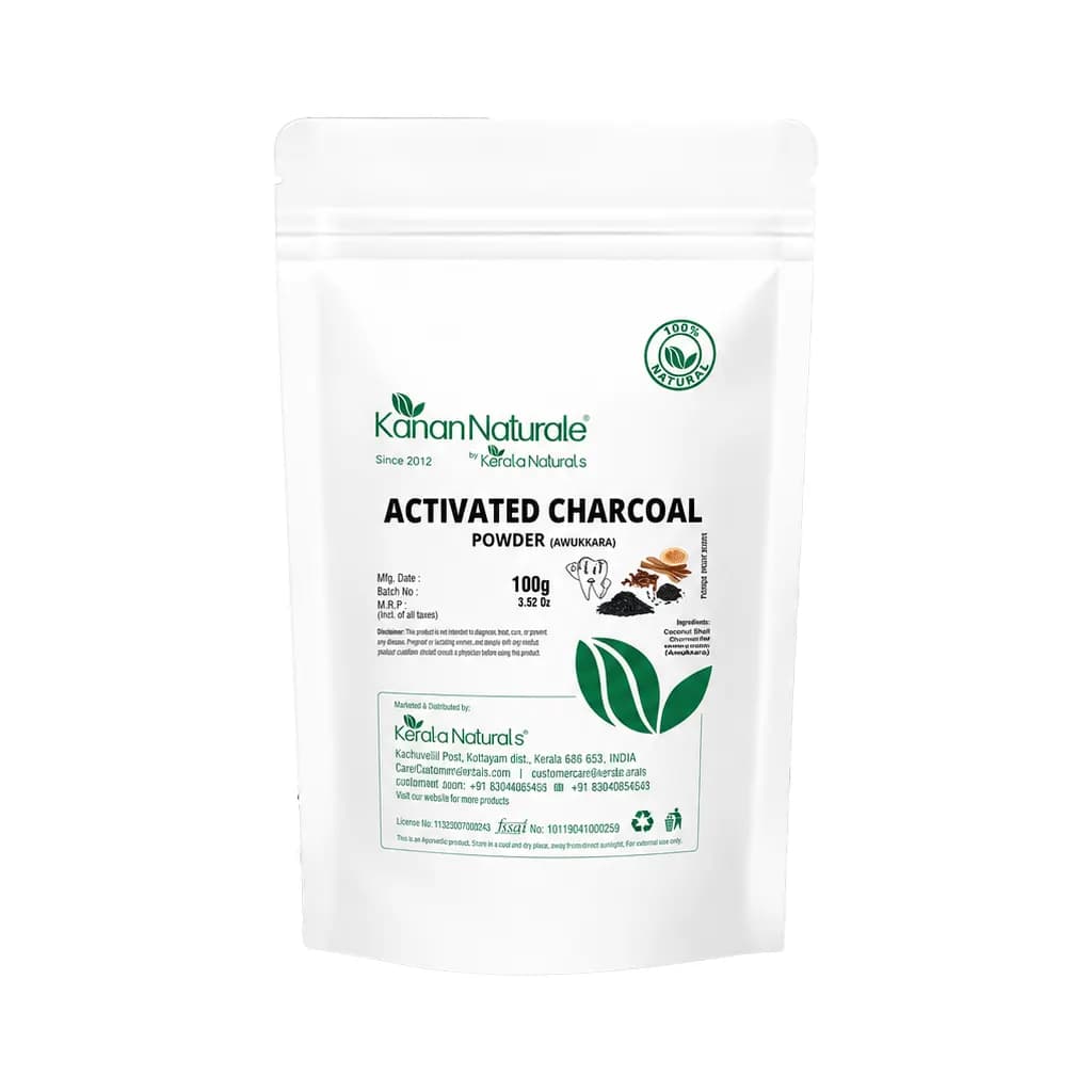 KERALA NATURALS ACTIVATED CHARCOAL FROM RICE HUSK 100 GM