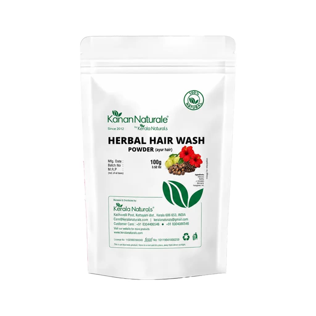 KERALA NATURALS AYUR THALI HERBAL HAIR WASH POWDER 100G