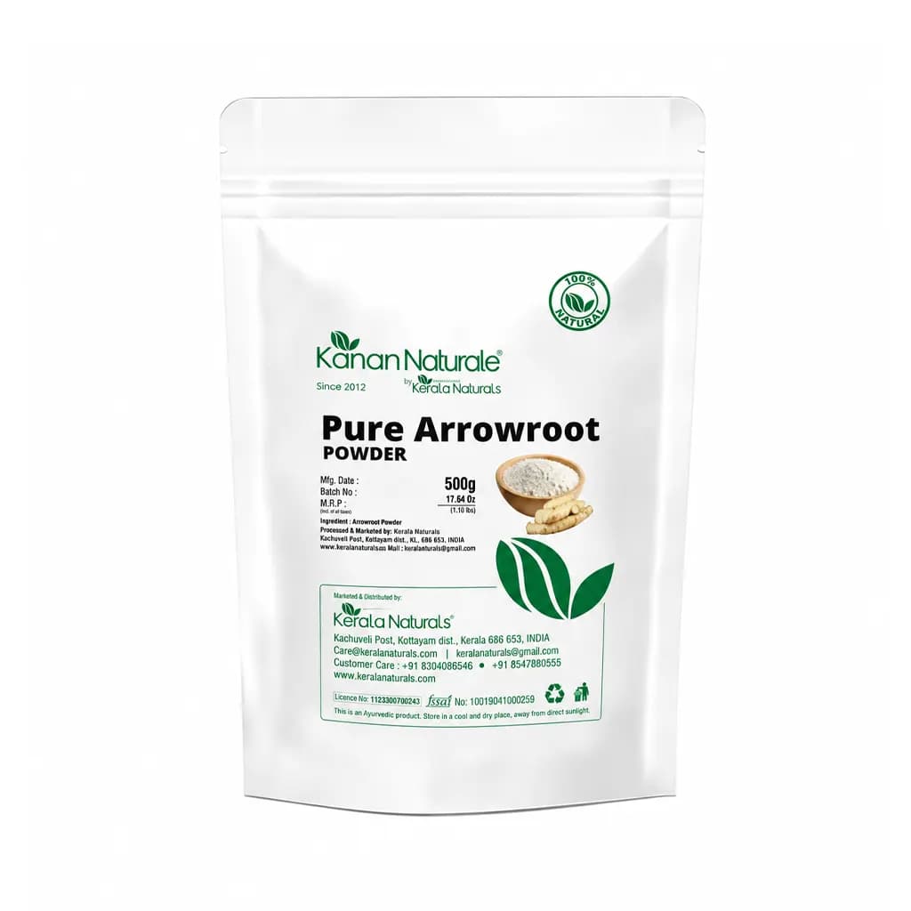KERALA NATURALS PURE ARROWROOT POWDER 500 GM