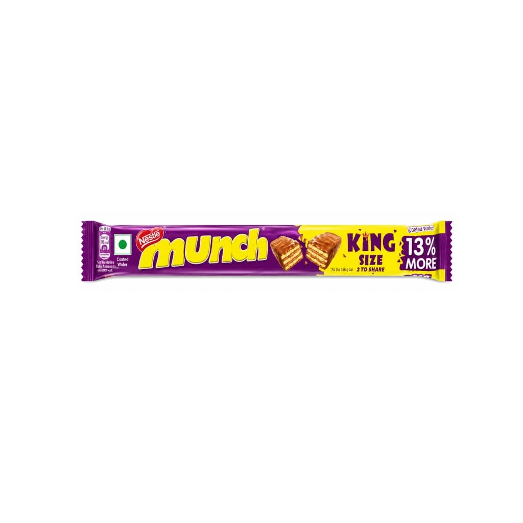 NESTLE MUNCH KING SIZE CHOCO COATED CRUNCHY WAFER BAR 19.8 GM