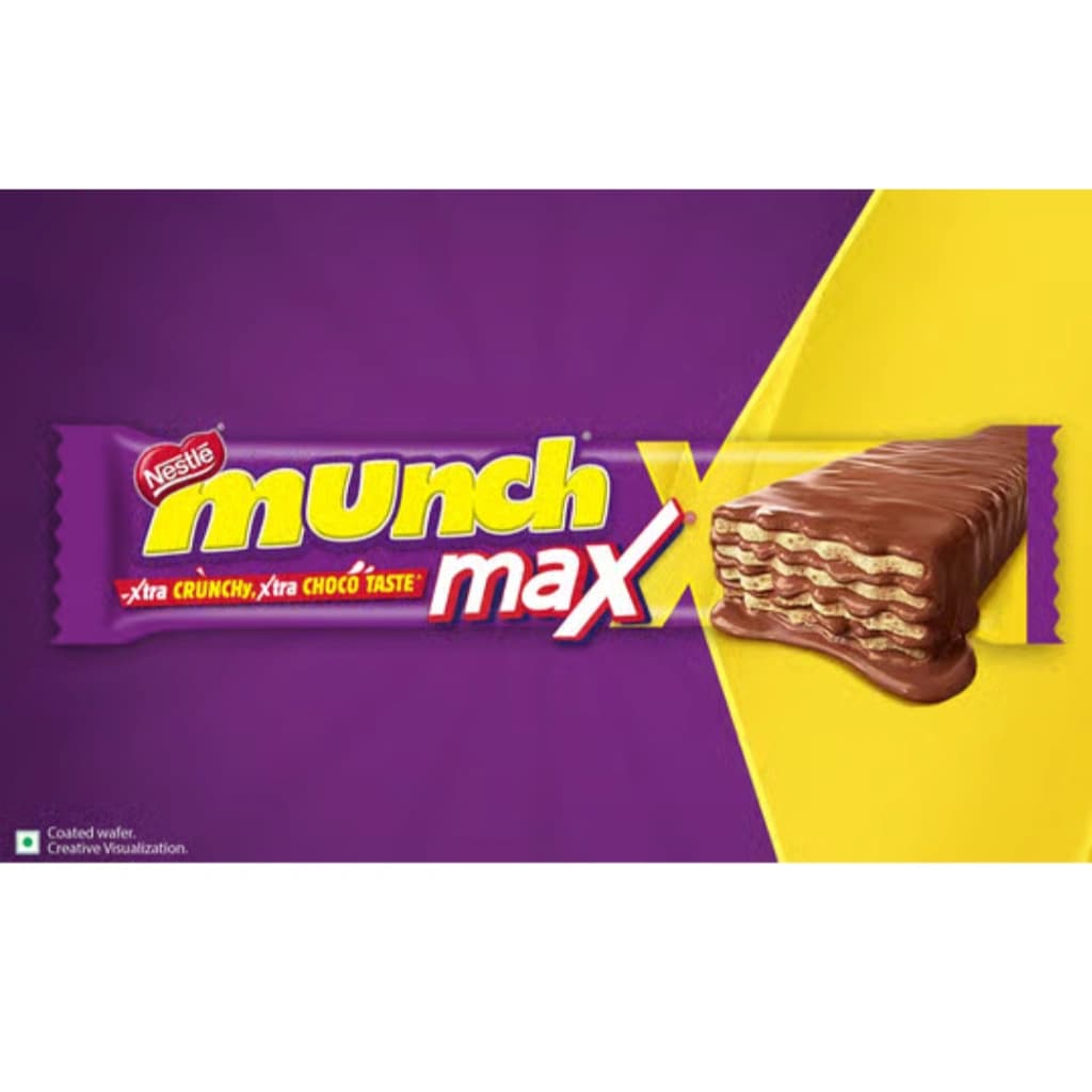 Nestlé MUNCH MAX, Choco Coated Crunchy Wafer Bar