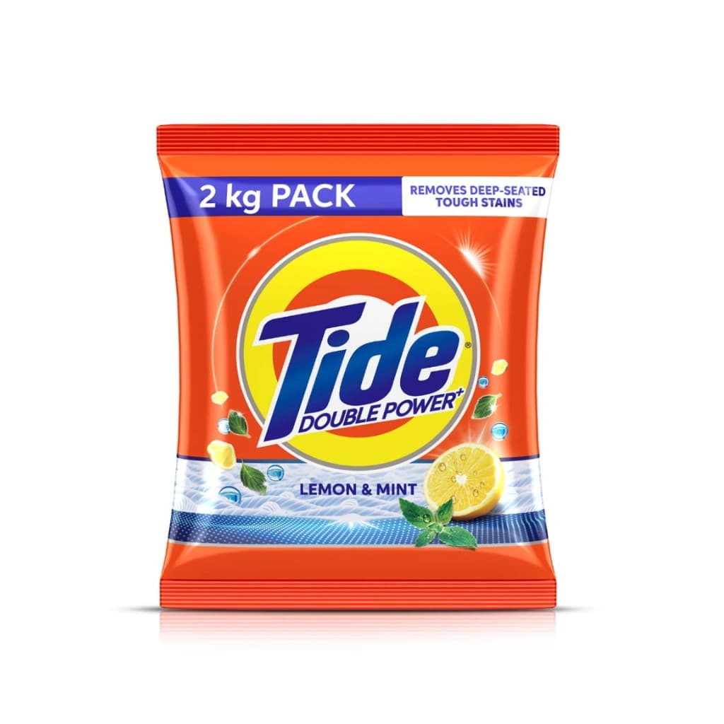 TIDE PLUS DOUBLE POWER DETERGENT WASHING POWDER 2 KG LEMON AND MINT