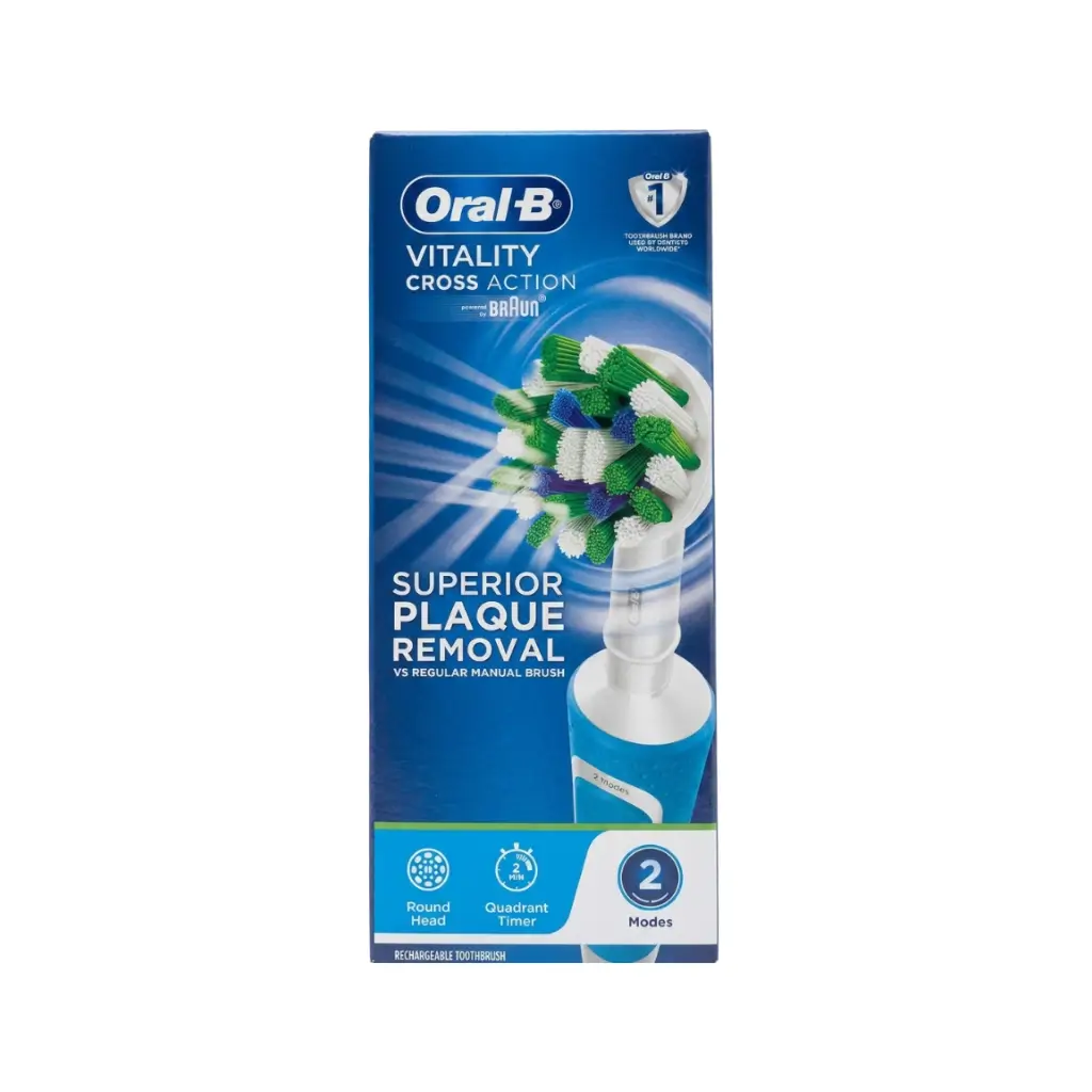 ORAL B VITALITY CROSS ACTION BRAUN SUPERIOR PLAQUE REMOVAL