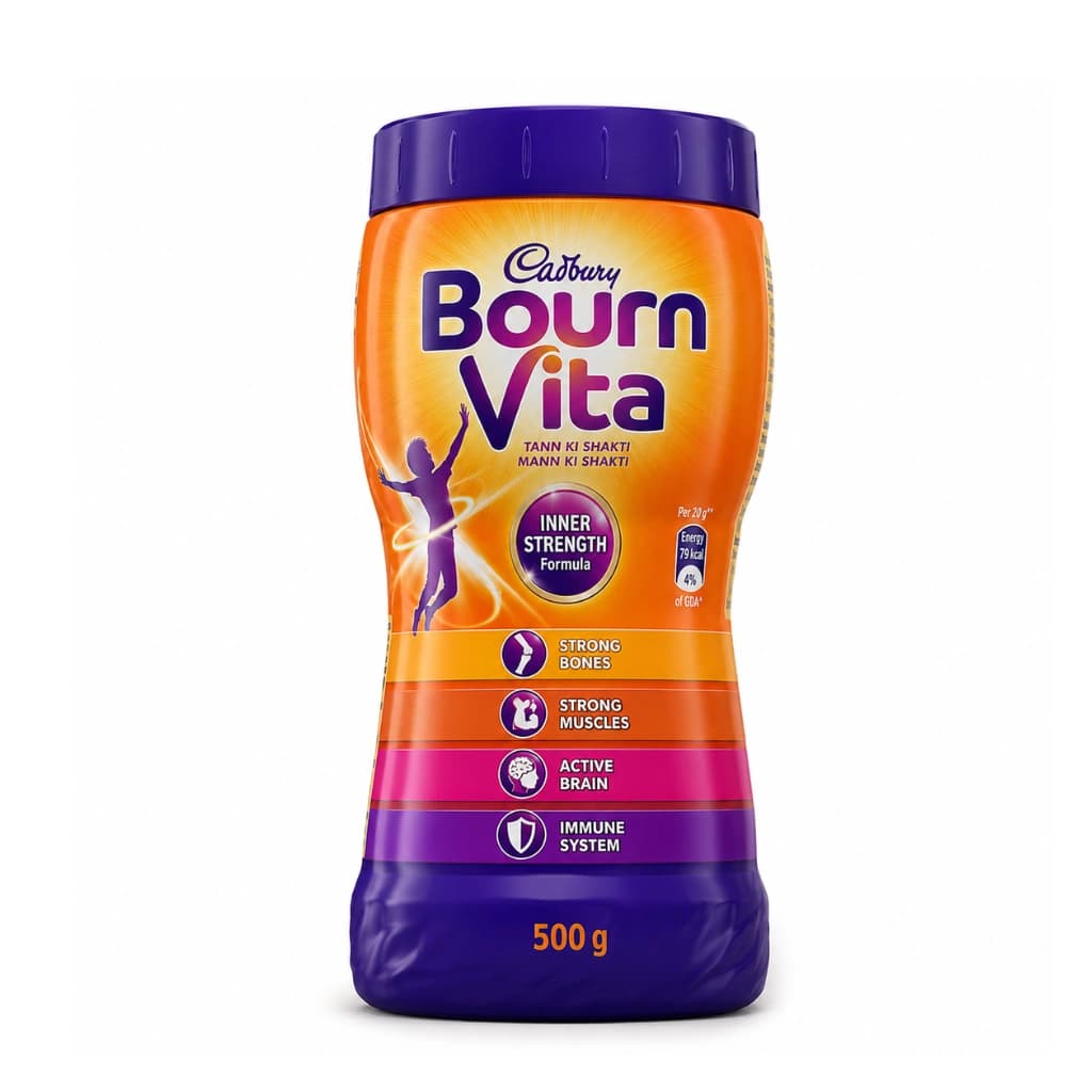 BOURNVITA CHOCOLATE NUTRITION DRINK 500G JAR