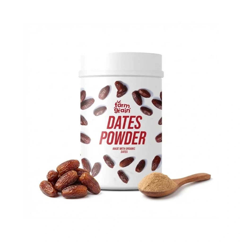 FARM GRAIN DATES POWDER | KHARIK/KHAJUR POWDER | 100% NATURAL SWEETENER | NO PRESERVATIVES NO CHEMICALS | HEALTHY SUBSTITUTE FOR REFINED SUGAR | DATES POWDER FOR LITTLE ONES 250GM