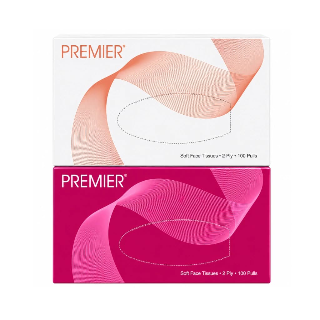 PREMIER SOFT FACE TISSUE BOX PACK OF 2 100 PULLS+100 PULLS