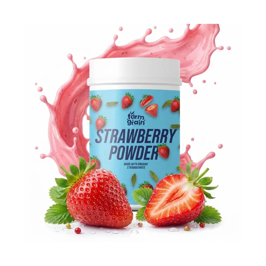 FARM GRAIN SD STRAWBERRY POWDER SPRAY DRIED 250 GM SMOOTHIES BAKING SKINCARE