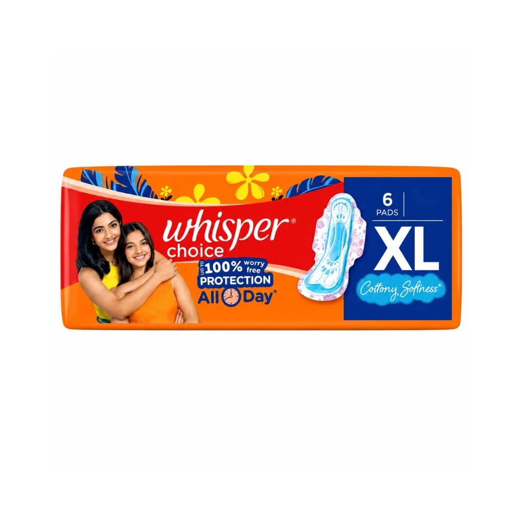 WHISPER CHOICE XL COTTONY SOFTNESS 6PADS
