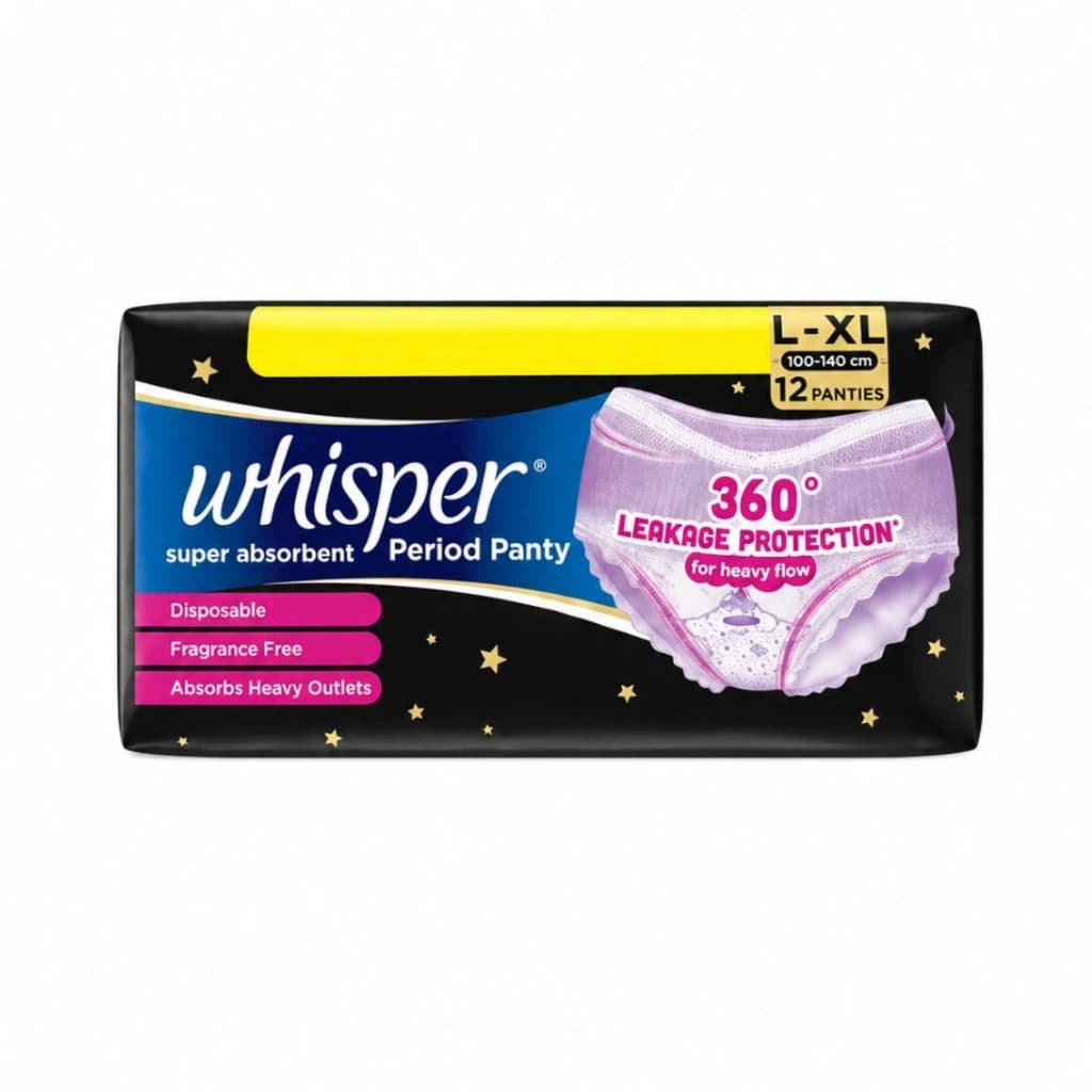 WHISPER SUPER ABSORBENT L-XL 12 PANTIES