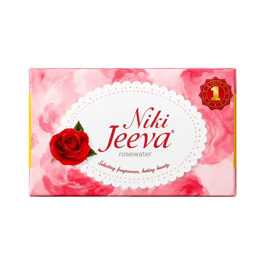 NIKI JEEVA ROSE WATER SOAP 280 GM PACK OF 4