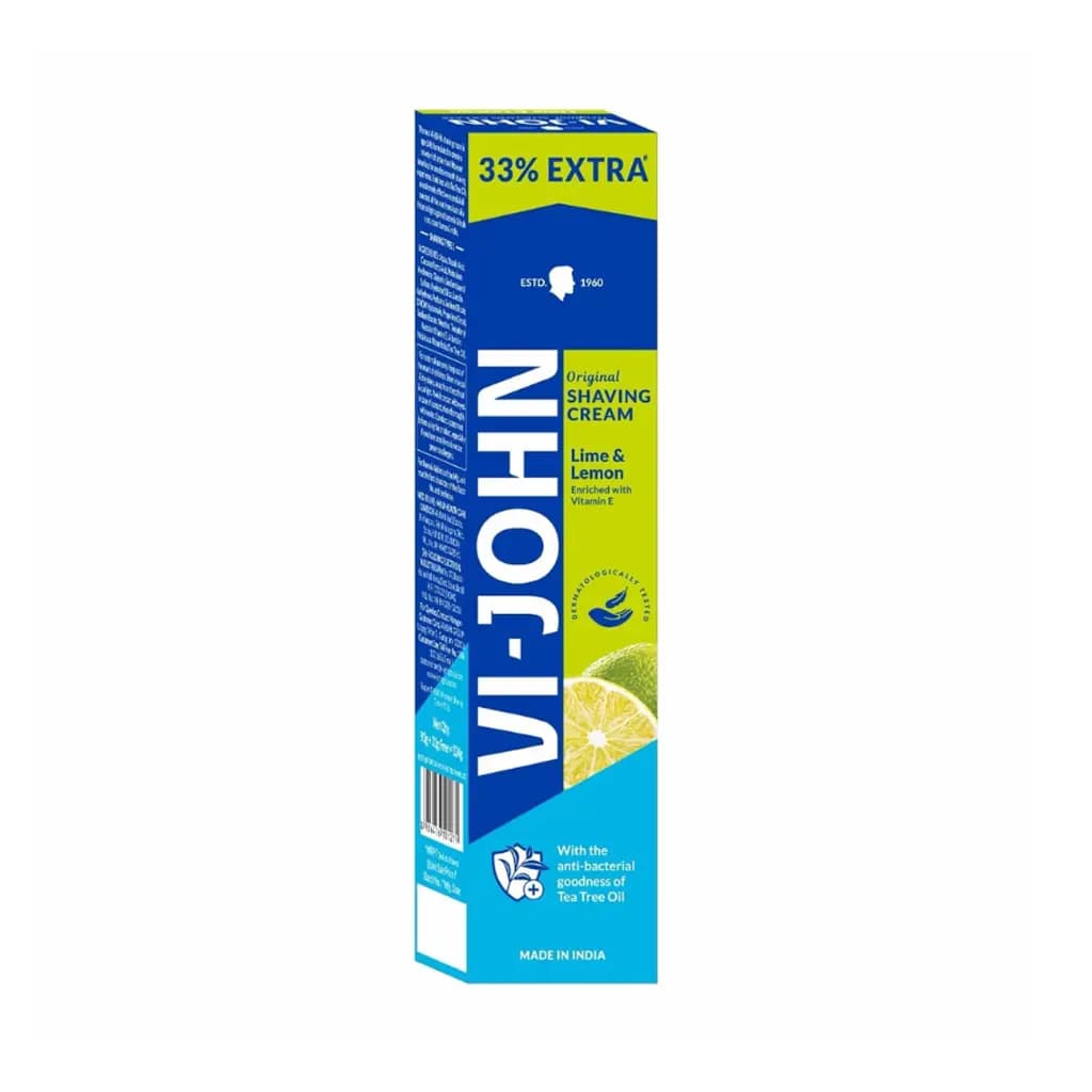 VI JOHN LIME & LEMON SHAVING CREAM 124 GM TUBE