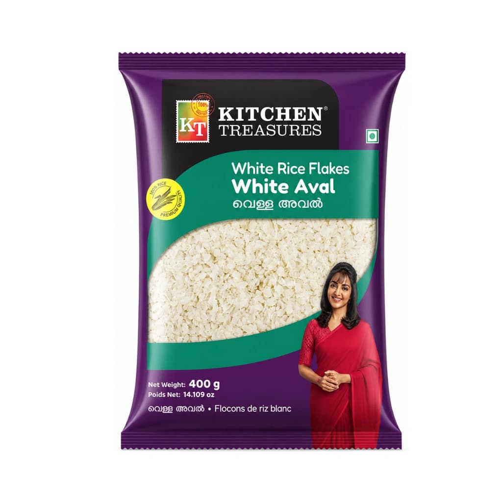KITCHEN TREASURES WHITE RICE FLAKES 400 GM